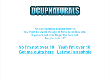 Tablet Screenshot of dcupnaturals.com